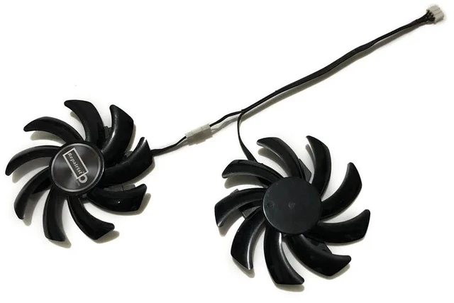 Alt view image 2 of 2 - 2Pack FDC10H12S9C 85mm GPU Cooling Fan, Replacement VGA Cooler Fan for Sapphire R7 370 4GB Graphics Card, 4Pin PWM Fan for Graphics Card Heat Dissipation Repair Part