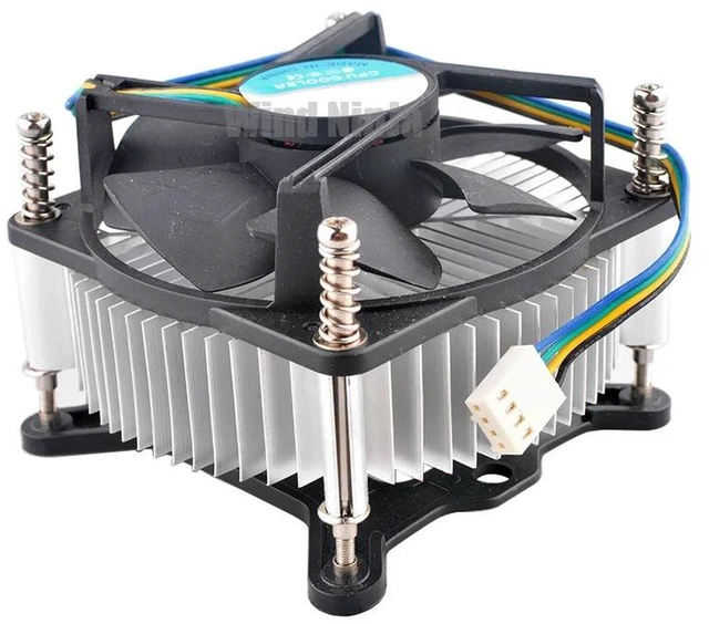 Alt view image 2 of 2 - 12002500RPM 4Pin Aluminum Cooling Fan, DC12V CPU Cooler Fan for 1U Server, Replacement Heat Sink Fan Compatible with LGA 1150/1151/1155/1156 Socket Server CPU Repair Part