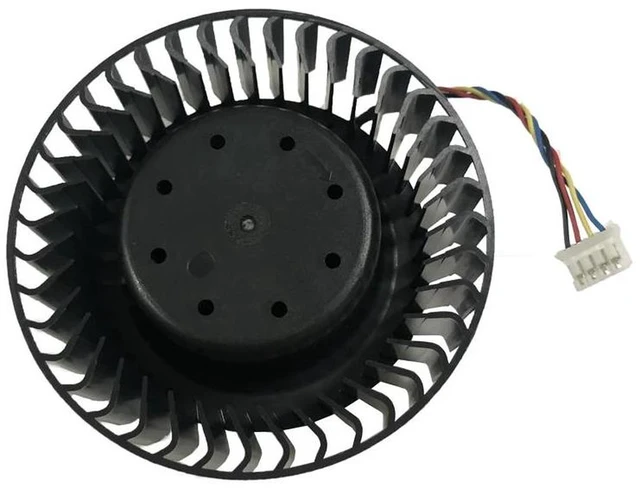 Alt view image 2 of 2 - BFB1012SHA01 BV5 4Pin GPU Turbo Cooling Fan, DC12V 2.40A Reference VGA Cooler Fan, Replacement Graphics Card Fan for AMD XFX RX VEGA 64 / RX VEGA 56 Reference Design Repair Part