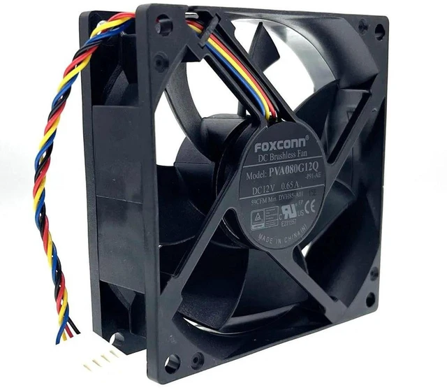Main image of PVA080G12Q DVH85-A01 8025 PWM Cooling Fan 80X80X25mm DC12V 59CFM 4-Wire 4-Pin Dual Ball Bearing Brushless Fan for Server Inverter Computer Chassis Replacement
