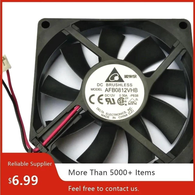 Main image of 80x15mm 8cm Axial Cooling Fan Replacement for AFB0812VHB AFB0812SHB DC12V High Speed Dual Ball Bearing 3600/4000 RPM Brushless Fan for Computer Chassis Industrial Equipment
