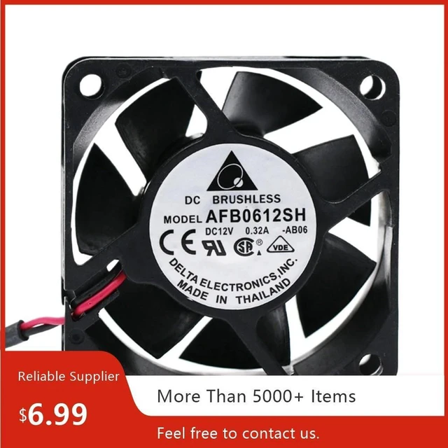 Alt view image 2 of 2 - 4-Wire PWM Cooling Fan Compatible with AFB0612SH 6025 60mm x 25mm DC12V 6000RPM High Speed Brushless Axial Fan Replacement for Server and Industrial Equipment Heat Dissipation