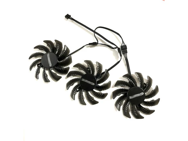 Alt view image 2 of 2 - 3Pcs/Set 75mm Graphics Card Cooling Fan PLD08010S12HH P104-100 4G VGA Cooler Replacement Fan, GPU Cooler Fan for R9 Fury, GTX 1080 GTX 1070 G1 ROCK 8G Video Card