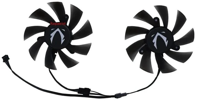 Alt view image 2 of 2 - 2Pcs/Set XY-D09015B Graphics Card Cooling Fan, GPU Cooler Replacement Fan for Laptop Chipset RTX 3070M 8G, RTX 3070TiM, RTX 3070TiM 8GB Laptop Video Card Heat Dissipation Fan