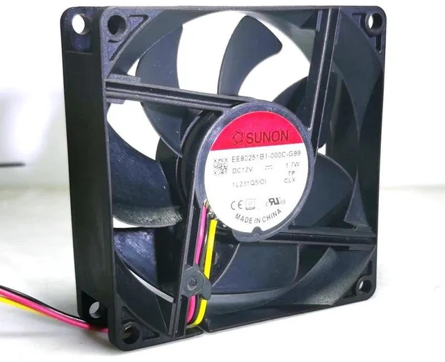 Alt view image 2 of 2 - EE80251B1-000C-G99 8025 80mm 8cm DC12V 1.7W Silent Spherical DC Brushless Cooling Fan, 80X80X25mm Replacement Fan for Chassis Industrial Equipment Heat Dissipation