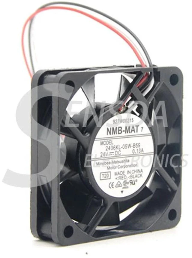 Alt view image 2 of 2 - 2406KL-05W-B59 6015 60x60x15mm Converter Cooling Fan, DC 24V 0.13A 3-Wire 6cm Industrial Replacement Fan for Inverter, CNC Machine, Industrial Equipment Heat Dissipation