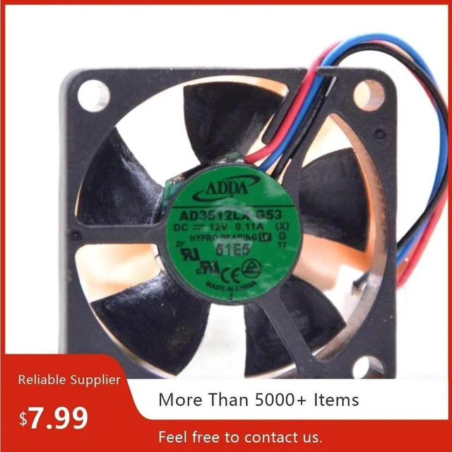 Main image of AD3512LX-G53 35mm Computer CPU Case Cooling Fan, DC 12V 0.11A 3-Wire 9500RPM 8.1CFM Mini Axial Fan Replacement for Small Electronic Devices and Compact PC Heat Dissipation