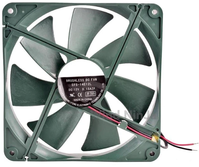 Main image of 2Pcs EFS-14E12L 140mm 14CM Silent Axial Cooling Fan, DC 12V 0.15A 950RPM Low Noise Replacement Fan for Computer Chassis, Power Supply and Electronic Cabinet Heat Dissipation