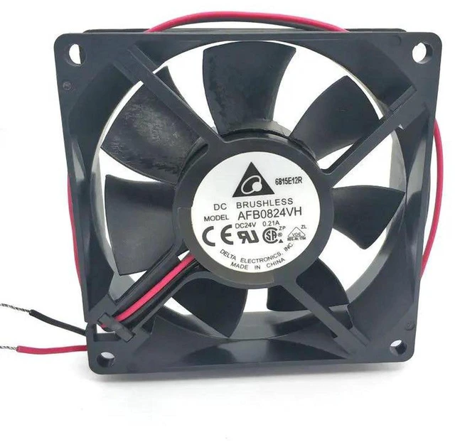 Main image of AFB0824VH 80x80x25mm 8025 8CM Axial Cooling Fan, DC 24V 0.21A Dual Ball Bearing High Airflow Industrial Replacement Fan for Frequency Inverter, Power Supply and Control Cabinet Heat Dissipation