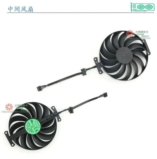 Main image of T129215SU GPU Cooling Fan, Graphics Card Cooler Replacement for ASUS ROG STRIX RTX 3060, RTX 3070, RTX 3080, RTX 3090 Gaming Video Card, DC 12V 4Pin PWM Fan, Optional 1Pc or 2Pcs Pack for GPU Heat