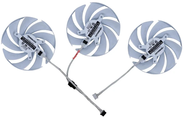Alt view image 2 of 2 - T129215SU GPU Cooling Fan, Graphics Card Cooler Replacement for ASUS ROG STRIX RTX 3060, RTX 3070, RTX 3080, RTX 3090 Gaming Video Card, DC 12V 4Pin PWM Fan, Optional 1Pc or 2Pcs Pack for GPU Heat