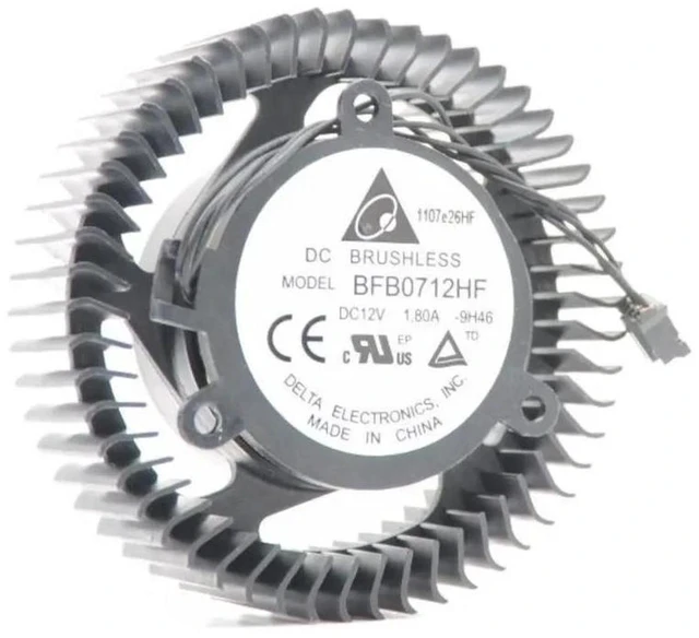 Main image of BFB0712HF 63mm Blade Diameter GPU Cooling Fan, Dual-Ball Bearing Equilateral 38mm Mount Video Card Cooler, DC 12V 4-Pin PWM Replacement Fan for Gaming Graphics Card Heat Dissipation
