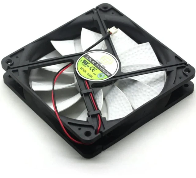 Alt view image 2 of 2 - FBA08A 8025 80x80x25mm 8CM DC12V 0.25A Three-Wire Cooling Fan, 12 Meters Cable Brushless Axial Fan for PC Case, Power Supply, Industrial Equipment Heat Dissipation