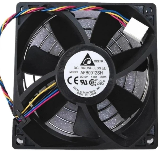 Alt view image 2 of 2 - AFB0912SH 9025 9225 90x90x25mm 9CM DC12V 1.0A 4-Wire Dual Ball Bearing High Speed Cooling Fan, PWM Brushless Axial Fan for PC Case, Power Supply, Industrial Cabinet Heat Dissipation