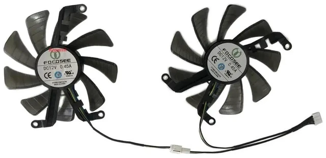 Alt view image 2 of 2 - T129215SU GPU Cooling Fan, 3W Graphics Card Cooler Replacement Fan for ASUS ROG STRIX RTX3060 RTX3070 RTX3080 RTX3090 Video Card, 4-Pin PWM Gaming GPU Fan, 1 Piece