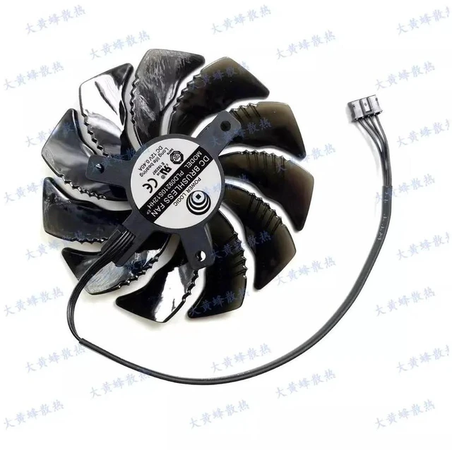 Alt view image 2 of 2 - PLD09210S12HH GPU Cooling Fan, 4-Wire PWM Graphics Card Replacement Fan for GTX1050ti Mini GTX1060 GTX1070 GTX1080 Video Card, Gaming GPU Cooler for Graphics Card Thermal Repair