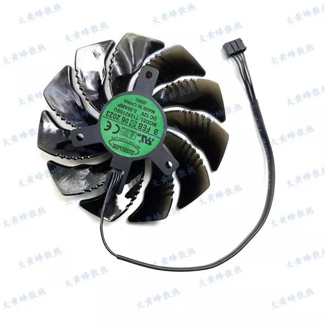 Main image of T129215SU GPU Cooling Fan, 4-Wire PWM Graphics Card Replacement Fan for GTX1050 Ti Mini GTX1060 GTX1070 GTX1080 Video Card, Gaming GPU Cooler for Graphics Card Thermal Repair