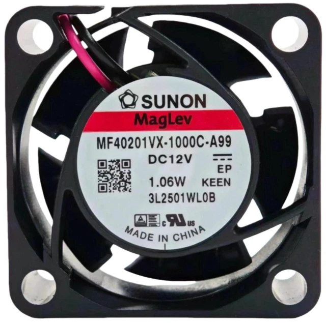 Main image of MF40201VX-1000C-A99 40x40x20mm DC 12V Ultra Quiet Cooling Fan, 8000RPM 10.8CFM 27.5dBA Brushless Axial Fan Replacement for Network Switch, Router, Small Electronic Cabinet Heat Dissipation