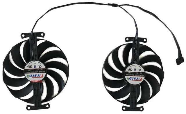 Alt view image 2 of 2 - 2 Units/Set FDC10U12S9-C 95mm Graphics Card Cooling Fan, GPU Cooler Replacement Fan for Dual RTX 3070 8G, Dual RTX 3060Ti 8G, RTX 3060 12G Gaming Video Cards