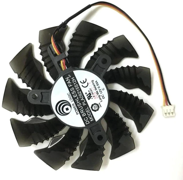 Main image of PLA09215S12H 3-Pin VGA GPU Cooler, 82mm Graphics Card Cooling Fan, Replacement Fan Suitable for GTX 1660, 1650, 1660S, 1660Ti MINI ITX OC Graphics Card Heat Dissipation Repair