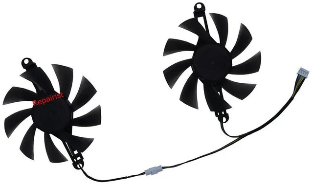 Main image of XY-D09015B Graphics Card Fan GPU Cooler 2 Units/Set, Replacement Fan for RX 580 8G D5 256BIT, RX 6600M 8GB, Can Replace HP9015B VGA Fan for Graphics Card Heat Dissipation Repair