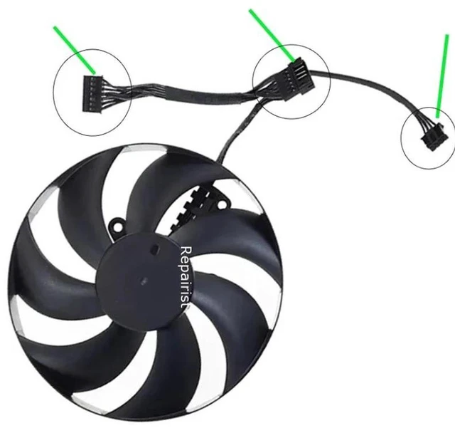 Alt view image 2 of 2 - CF1015U12D Graphics Card Fan VGA Cooler, Single Replacement GPU Cooling Fan Suitable for RTX 4090 OC, RX 7900 XT 20G OC, Gaming Graphics Card Heat Dissipation Repair