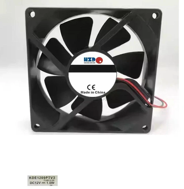 Main image of KDE1209PTV3 9CM 9225 Cooling Fan, 92×92×25mm DC12V 1.0W Axial Fan, 3-Wire & 2-Wire Options Replacement Fan for Industrial Cabinet, Server Heat Dissipation