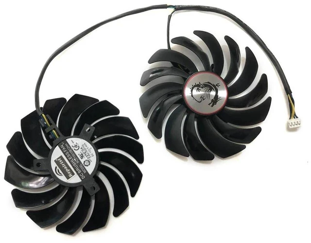 Main image of PLD10010B12HH GPU Cooling Fan 2 Units/Set, VGA Graphics Card Cooler Replacement Fan for GTX1080Ti, GTX1070Ti, RX580, RX480, RX570 Gaming Graphics Cards Heat Dissipation Repair