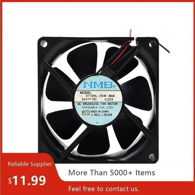 Main image of 3110NL-05W-B60 80x80x25mm Axial Industrial Cooling Fan DC24V 0.22A Dual Ball Bearing High Airflow Replacement Fan for Frequency Converters, Inverter, Cabinet and Industrial Control Equipment Heat
