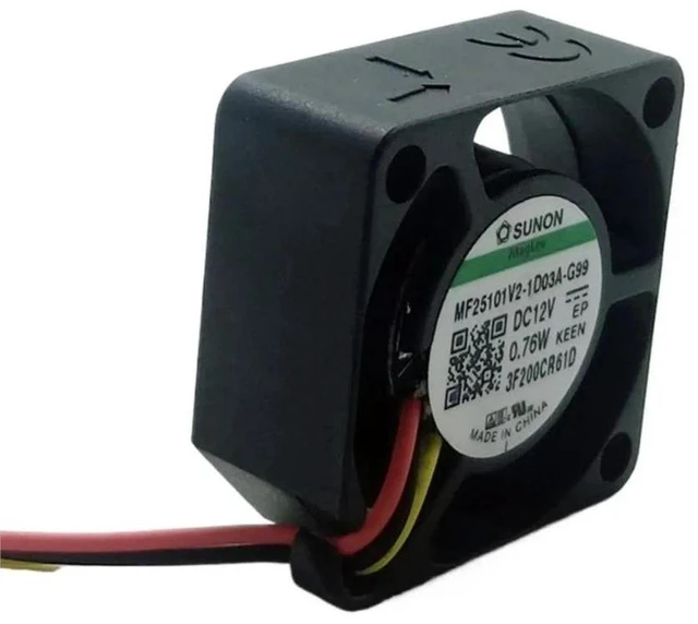 Main image of MF25101V2-1D03A-G99 Miniature Cooling Fan 25mm 25x25x10mm DC12V Axial Fan Replacement, Compact 2510 Small Fan for Electronics, Server and Tiny Device Heat Dissipation