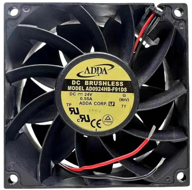 Main image of AD0924HB-F91DS 9238 Cooling Fan 92x92x38mm DC24V Ball Bearing Axial Fan Replacement, High Airflow Cooling Fan for Inverter Chassis, Power Supply and Welding Machine Heat Dissipation