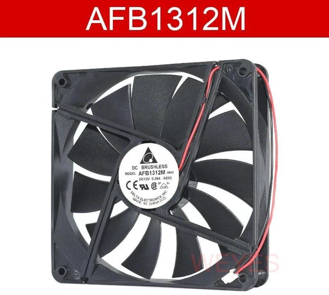 Main image of AFB1312M 13525 Chassis Cooling Fan 13.5cm 135mm DC12V 0.38A 2-Wire Axial Fan Replacement, High Airflow Fan for PC Case, Industrial Cabinet and Electronic Equipment Heat Dissipation
