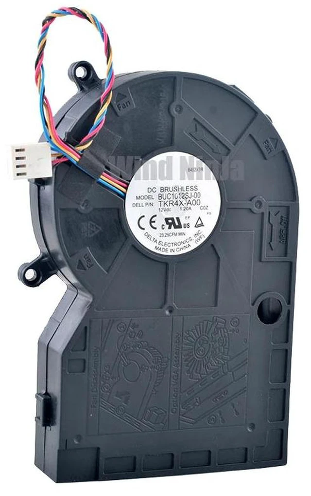 Alt view image 2 of 2 - BUC1012SJ-00 TKR4X-A00 Replacement 4-Pin PWM High-Speed Centrifugal Blower Fan, DC12V 1.20A Turbine Cooler for CPU, Small Form Factor PC Cases, High Airflow Blower for Compact Desktop Heat Dissipation