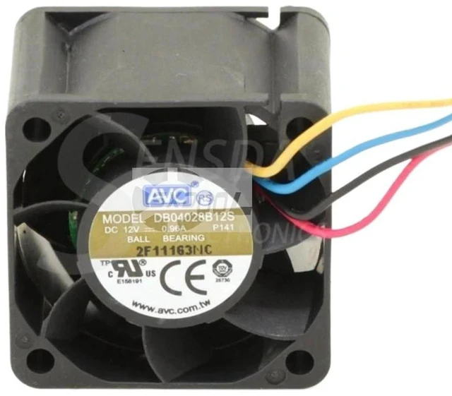 Main image of DB04028B12S P141 Replacement 4028 Axial Cooling Fan, DC12V 0.96A 40x40x28mm High Speed Brushless Square Fan, Compact Cooling Fan for CPU, Server Chassis Heatsink and Computer System Heat Dissipation