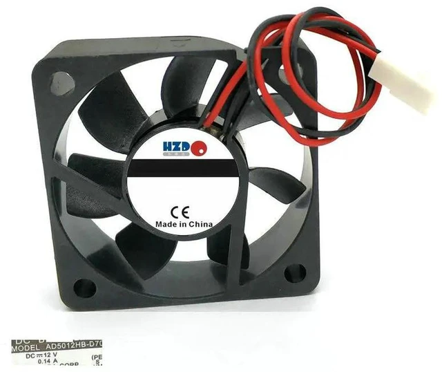 Main image of AD5012HB-D70 Replacement 5015 Axial Cooling Fan, DC12V 0.14A 50x50x15mm 5CM 2-Wire Dual Ball Bearing Brushless Fan for Computer CPU, Power Supply, 3D Printer, Industrial Mini Equipment Heat Dissipatio