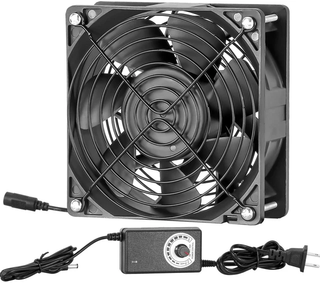 Alt view image 2 of 2 - AD5012HB-D70 Replacement 5015 Axial Cooling Fan, DC12V 0.14A 50x50x15mm 5CM 2-Wire Dual Ball Bearing Brushless Fan for Computer CPU, Power Supply, 3D Printer, Industrial Mini Equipment Heat Dissipatio