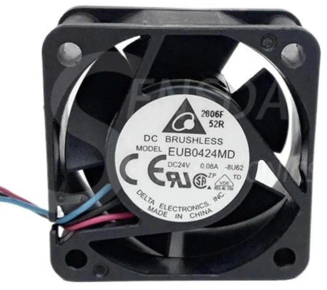 Main image of EUB0424MD Replacement 4020 Axial Cooling Fan, DC24V 0.08A 40x40x20mm 3-Wire Brushless Square Fan for Inverter, Industrial PC IPC System, Control Cabinet and Compact Industrial Equipment Heat Dissipati