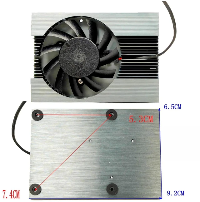 Alt view image 2 of 2 - Low Profile Industrial Cooling Fan, 53x53mm Mounting Holes, DC12V 0.09A 3900RPM Slim Brushless Fan for GPU and CPU Coolers, Industrial PC IPC, Compact Enclosed Video Card Heat Dissipation