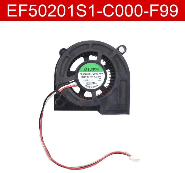 Main image of EF50201S1-C000-F99 Replacement 5020 Centrifugal Blower Fan, DC12V 1.02W 50x50x20mm 3-Wire Brushless Fan for Projector, Small Home Appliance and Compact Enclosed Electronic Equipment Heat Dissipation