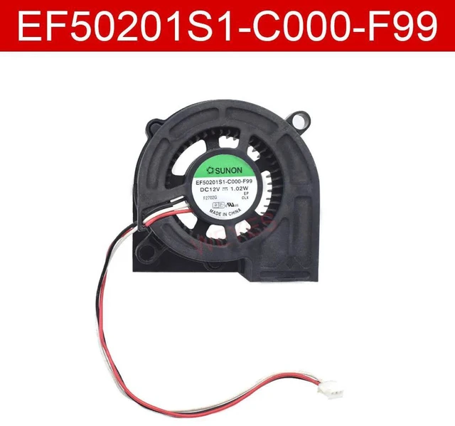 Alt view image 2 of 2 - EF50201S1-C000-F99 Replacement 5020 Centrifugal Blower Fan, DC12V 1.02W 50x50x20mm 3-Wire Brushless Fan for Projector, Small Home Appliance and Compact Enclosed Electronic Equipment Heat Dissipation