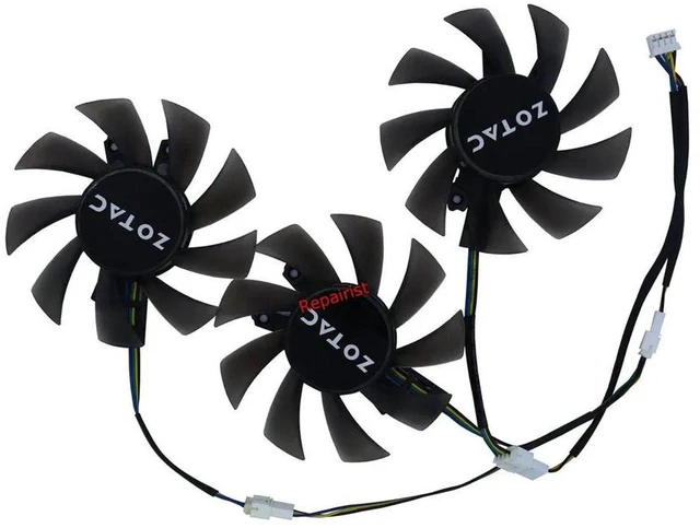 Main image of GA82S2H Replacement GPU Cooling Fan, 3 Units/Set DIY VGA Cooler for RTX 3060 12GD GE PRO, RTX2060 6G, RTX3060Ti 8G & GTX1660 SUPER Gaming Graphics Cards, DC12V Brushless Fan