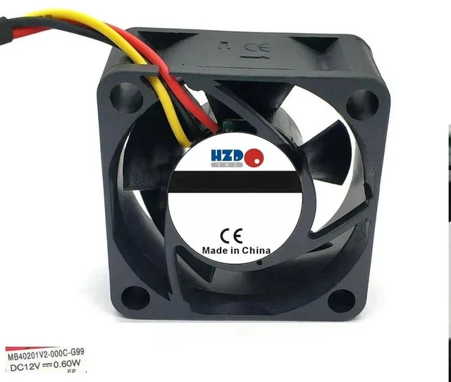 Alt view image 2 of 2 - MB40201V2-000C-G99 Replacement 4020 Axial Cooling Fan, 40x40x20mm DC12V 1.38W 3-Wire Brushless Fan for IPC, Inverter and Compact Industrial Enclosure Heat Dissipation