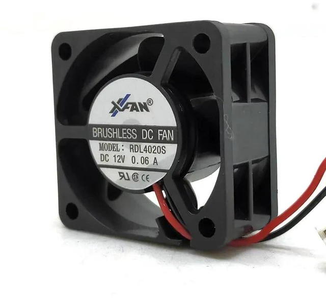Main image of RDL4020S Replacement 4020 Inverter Cooling Fan, 4cm 40x40x20mm DC12V 0.06A Ultra-Quiet Brushless Axial Fan for Inverter, Small Power Supply & Compact Enclosure Heat Dissipation