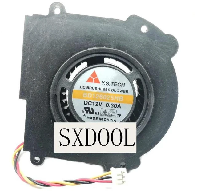 Main image of BD126025HB 6025 Spherical Centrifugal Turbine Blower Fan, 60x60x25mm 6cm DC12V 0.3A Brushless Cooling Blower for Projectors, Printers, Humidifiers and Compact Equipment Heat Dissipation