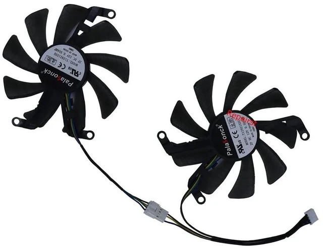 Alt view image 2 of 2 - T129215SU GPU Cooling Fan 2 Units/Set, 92mm VGA Replacement Fan for RTX2060 Super 8GB, GTX1660 Super 6G Graphics Cards