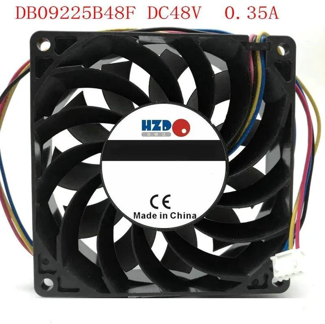 Main image of DB09225B48F 9225 Industrial Axial Cooling Fan, 92x92x25mm 9CM DC48V 0.35A 4-Wire PWM Replacement Fan, High Airflow Heavy Duty Fan for Inverters, Power Supplies and Industrial Equipment Heat Dissipatio