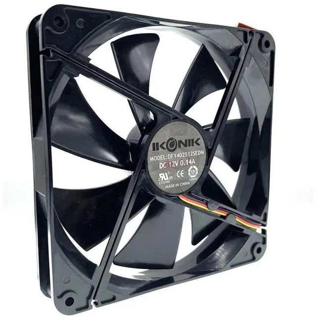 Main image of 14025 Silent Axial Cooling Fan 140x140x25mm 14CM DC12V 1100RPM Sleeve Bearing 3-Pin 3-Wire Replacement Fan, Low Noise High Airflow Fan for PC Case, CPU Heatsink, Power Supply and Small Cabinet Cooling