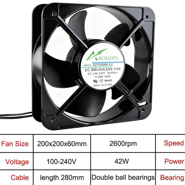 Alt view image 2 of 2 - JAMICON KF0420B1MM-R 4020 Axial Cooling Fan, 40x40x20mm 4CM DC12V 1.3W 3-Wire 3-Pin Replacement Fan, High Airflow Fan for Inverters, Power Supplies, Switches & Small Industrial Electronic Equipment