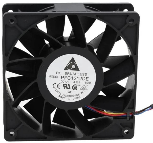 Main image of PFC1212DE 12038 120mm DC Brushless Cooling Fan, DC12V 4.8A, 7000RPM High Speed High Air Pressure Axial Fan, 4 Wire 4 Pin PWM Fan Replacement for Rack Mount High Power Cooler Server Cabinet Heat