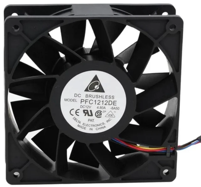 Alt view image 2 of 2 - PFC1212DE 12038 120mm DC Brushless Cooling Fan, DC12V 4.8A, 7000RPM High Speed High Air Pressure Axial Fan, 4 Wire 4 Pin PWM Fan Replacement for Rack Mount High Power Cooler Server Cabinet Heat